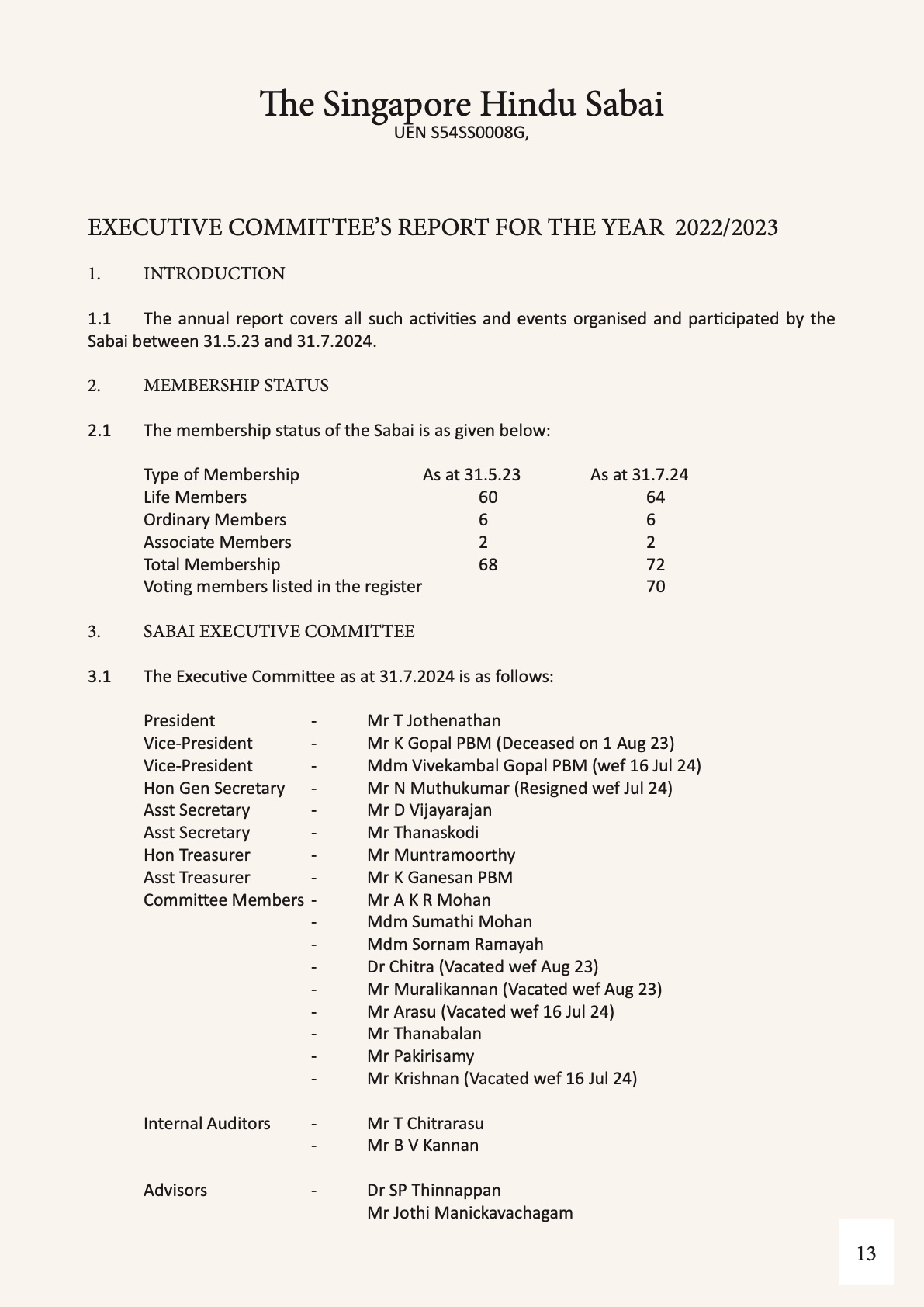 55th Annual General Meeting — reports and minutes — page 13
