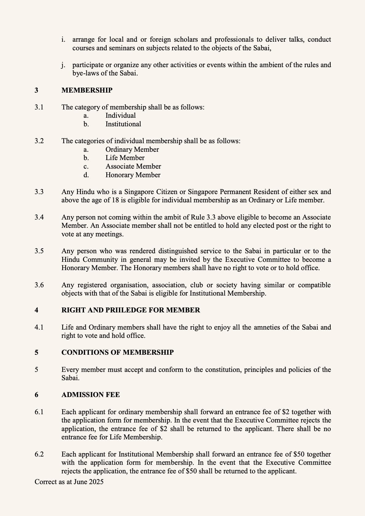 Rules and Bye-laws — page 2