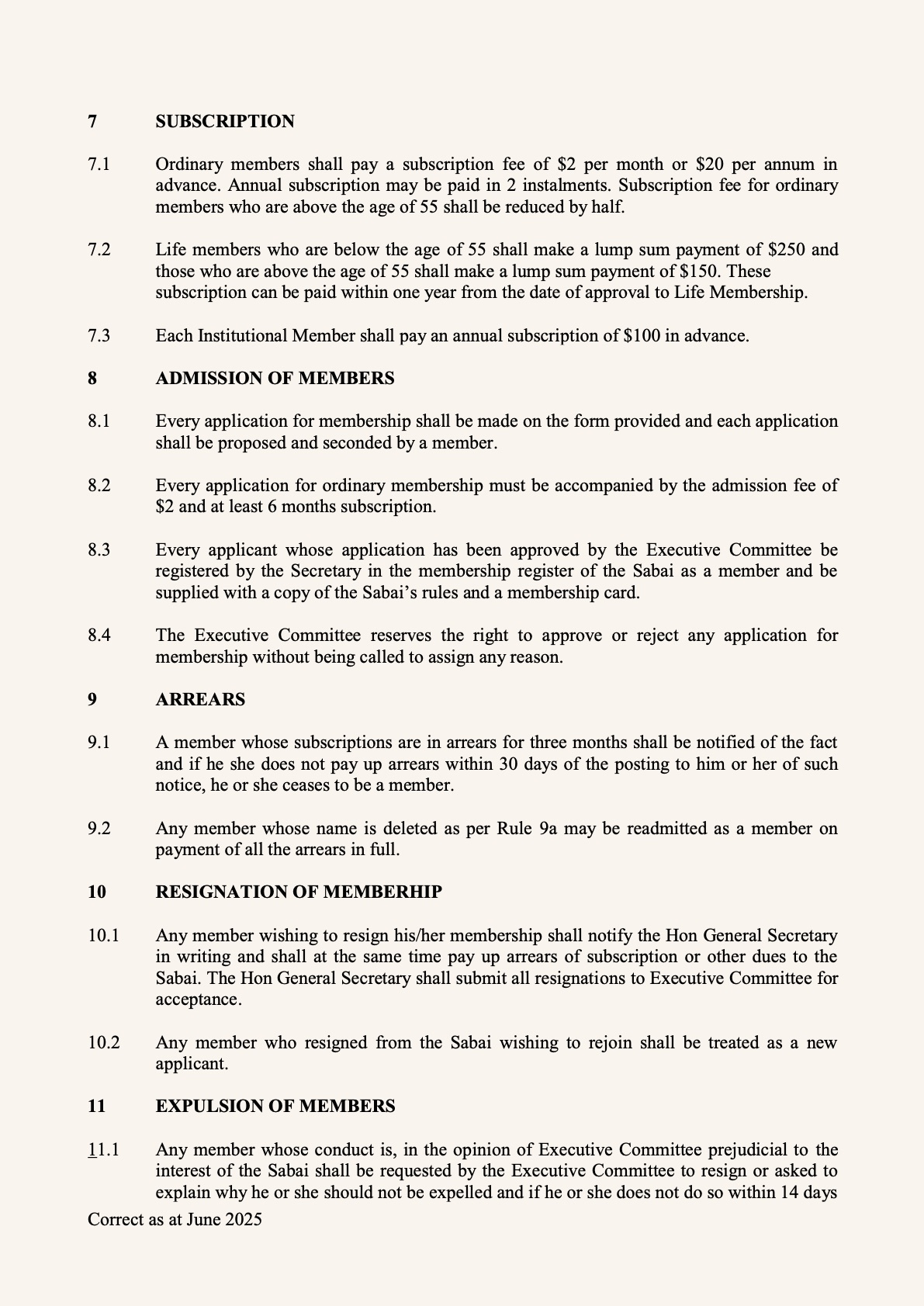 Rules and Bye-laws — page 3